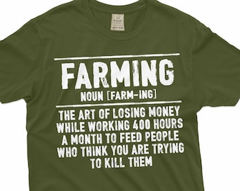 Camiseta divertida con definición de agricultura para hombre, sarcasmo sarcástico, regalo de granjero, camiseta de cumpleaños para él