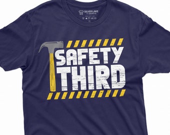 Men's 4th of July Funny Safety third T-shirt fireworks safety sarcastic birthday gift tee shirt