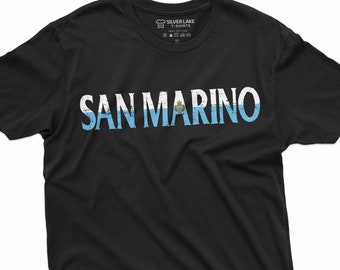 Herren San Marino T-Shirt Europa San Marino Country Flag Wappen T-Shirt