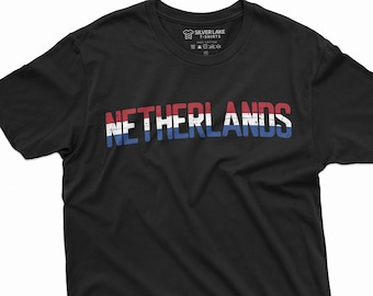 Camiseta Holanda Holanda Amsterdã Nacionalidade Patriótica Camiseta Bandeira Unissex Homens Mulheres Camisa Nederlanders Camiseta Holandesa Para Ele Para ela