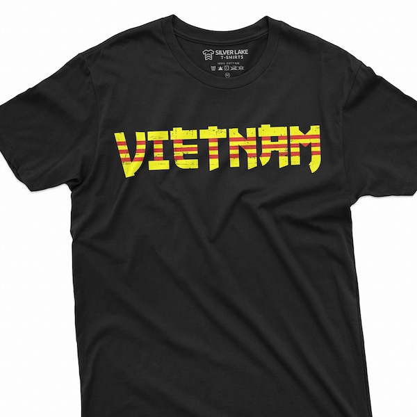 Men's Republic of Vietnam T-shirt South Vietnam Flag Coat of Arms Tee Shirt for Him her