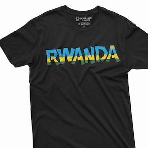 Rwanda T-shirt Rwandan Flag Coat of Arms Country nation Tee Shirt