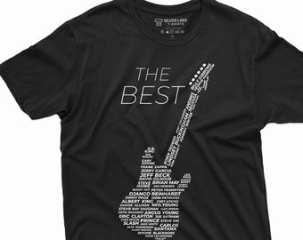 Mens Guitar Player T-shirt | Music Band Country Rock jazz Tee Shirt Legendary Guitarists Tee Shirt