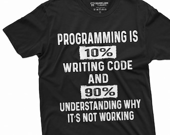 Herren Programmierer T-shirt Programmier Code Coding T Shirt Geschenk für Ihn Geburtstag T-Shirt Software Programmierer T Shirt