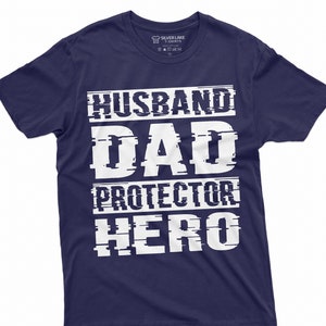 Men&#39;s Father&#39;s Day Husband Dad Protector hero T-shirt Dad father Birthday gift tee shirt for him