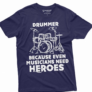 Drummer T-shirt funny gift drumming music musician band tee shirt Gift for him Men&#39;s funny shirt