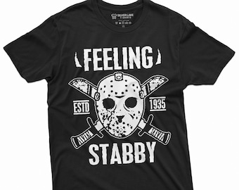 Crystal Lake Running Team T-Shirt - Jason Mask Horror Movie Tee, Navy Blue, 3XL, 100% Pre-Shrunk Cotton