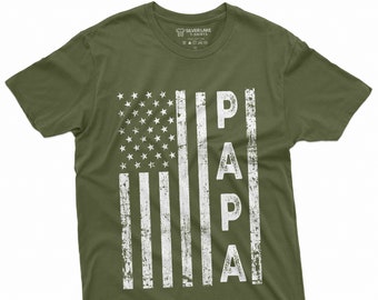 Camiseta de papá con la bandera de EE. UU., regalo para el Día del Padre, para papá, para hombre, camiseta del 4 de julio con la bandera estadounidense para él