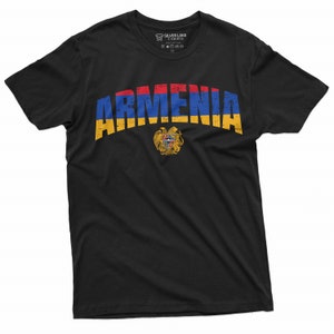Armenia T-shirt Armenian Flag Patriotic Tee Shirt Mens Womens Tee Independence Day Coat of arms Hayastan Հայաստան Tee