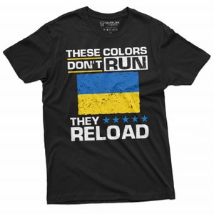 Men&#39;s Ukraine These colors dont run T-shirt Ukrainian patriotic flag trident Tee shirt