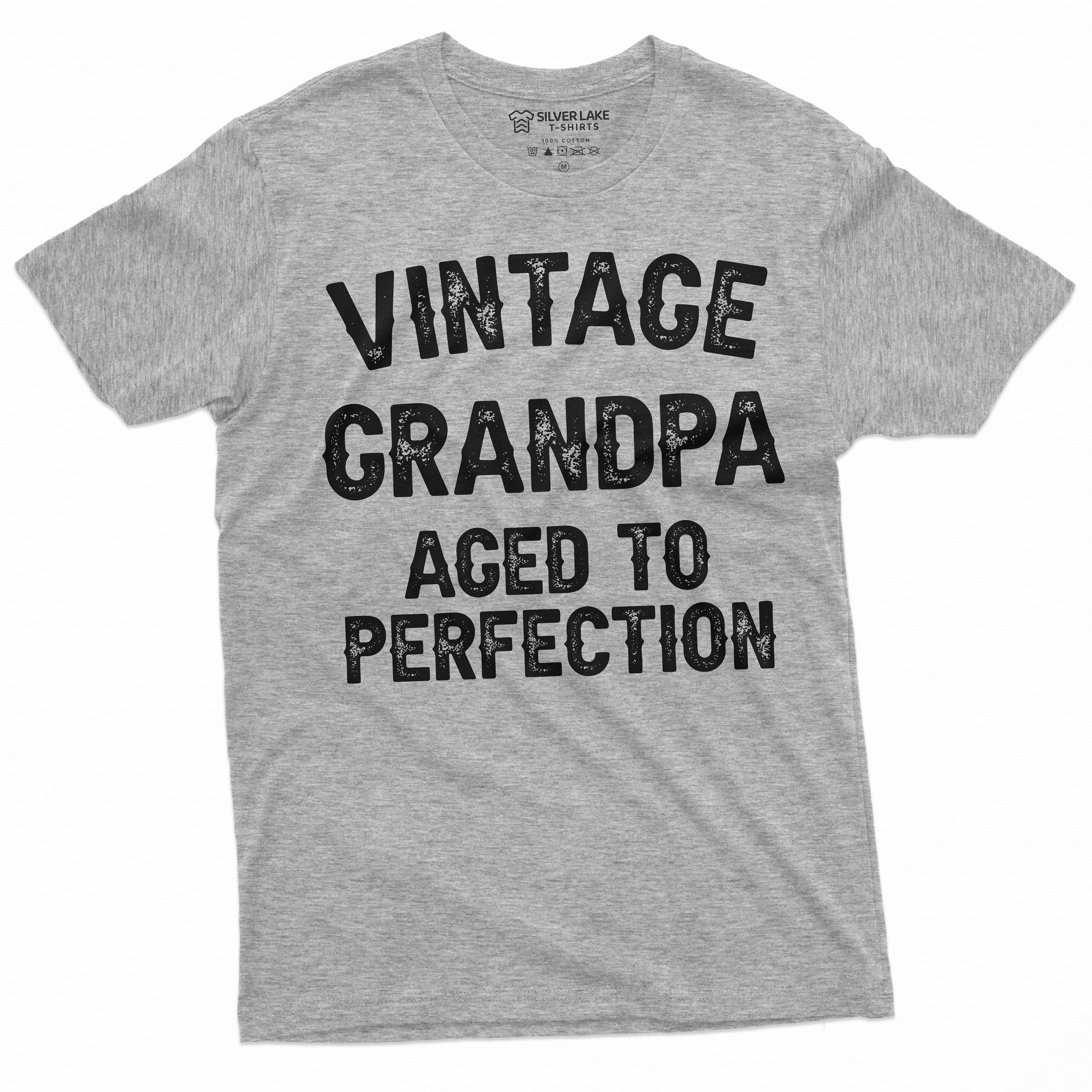 Men's Grandpa Funny T-shirt Vintage Grandpa Aged to Perfection