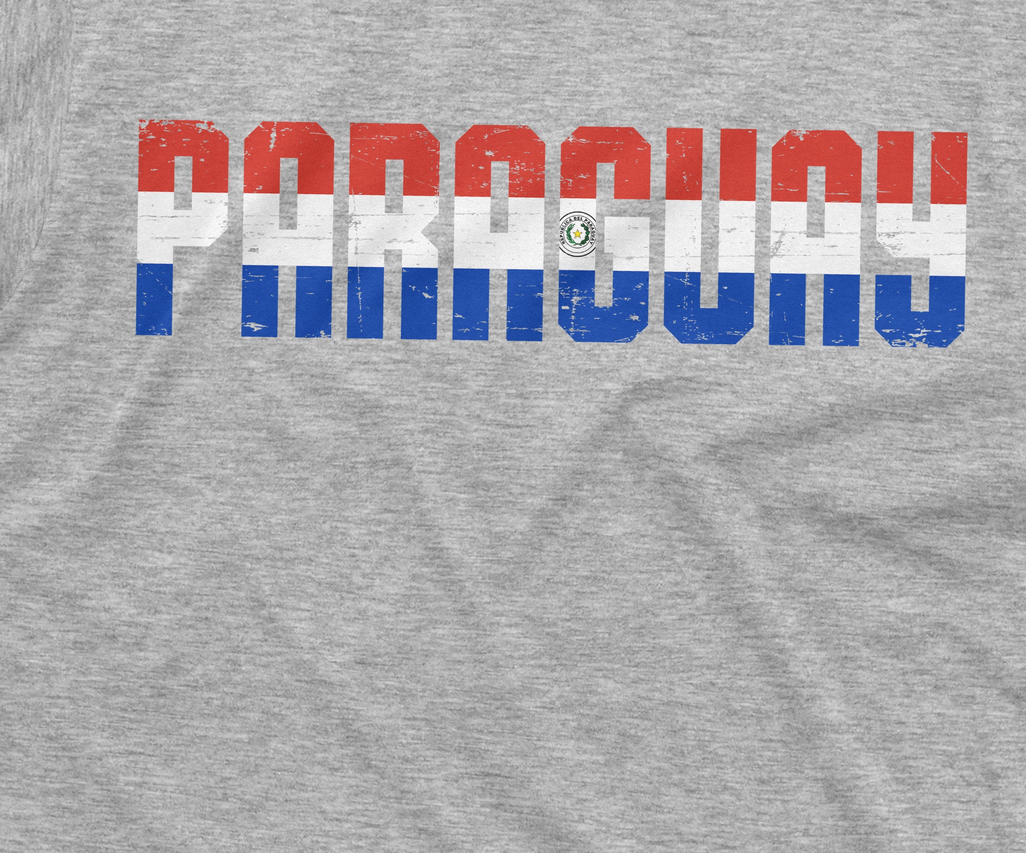 Men's Paraguay Patriotic T-Shirt - Flag & Emblem Design, 100% Cotton, Graphic Tee Made In USA