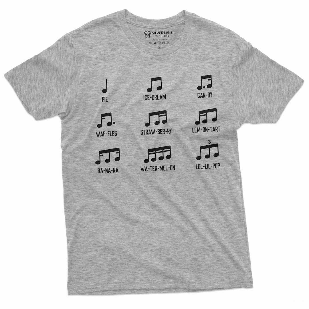 Funny Musical Notes Tshirt Music Band Gifts Guitar Piano Violin Funny