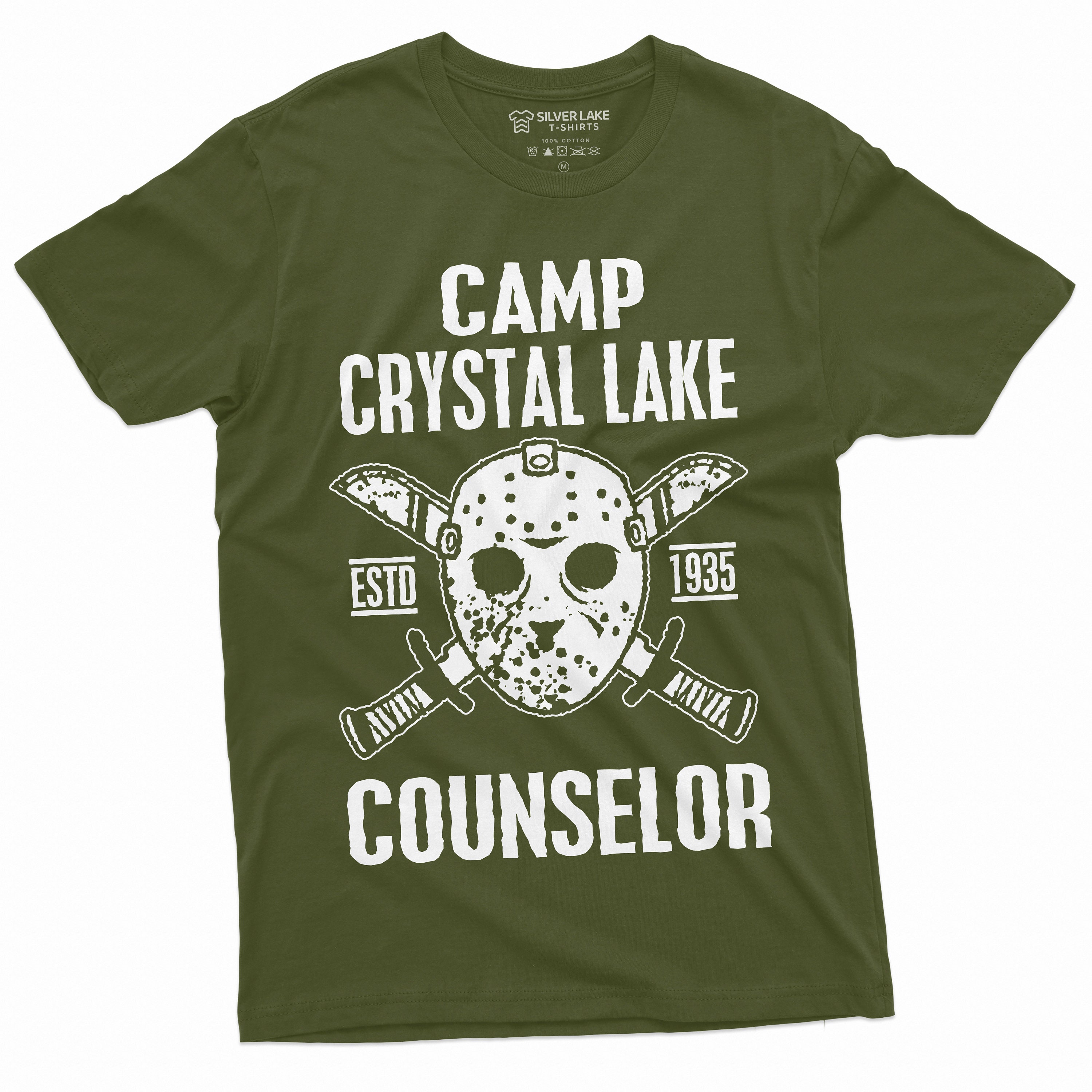 Men's Counselor T-shirt Jason Camp Crystal Lake Camping Funny Tee