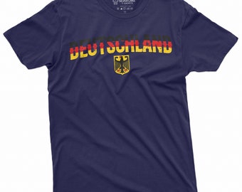Maglietta Cotone Uomo Germania Strappata Bandiera Tedesca