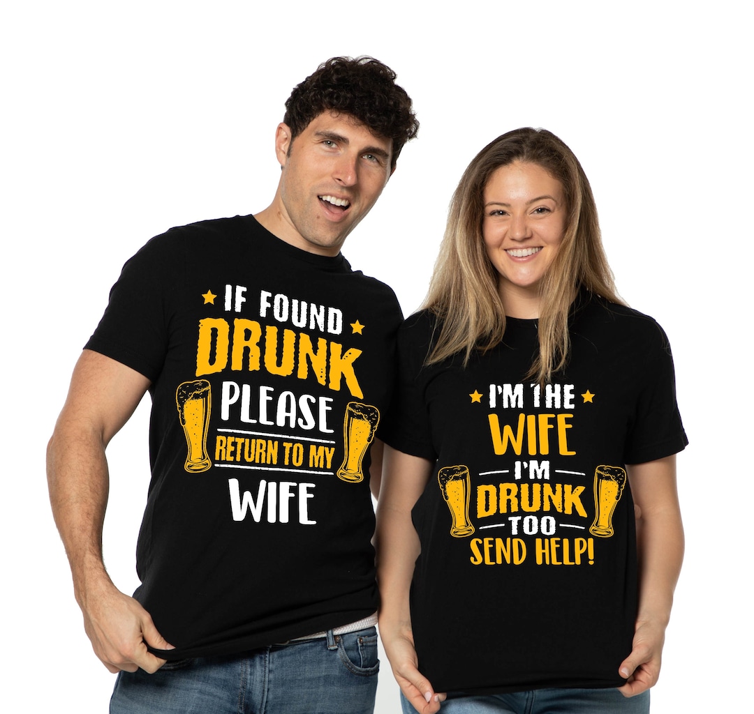 Couple Funny Valentine's Day Party Tee Shirt If Found Drunk Return to ...