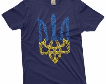 Ukraine Trident Flag T-shirt Support Ukrainian independence Tryzub Ukraina Tee shirt