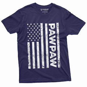 Men&#39;s PawPaw Shirt Grandpa Fathers day Christmas Birthday Gift Ideas Paw Paw Mens Tee Shirt USA Flag Patriotic Tee