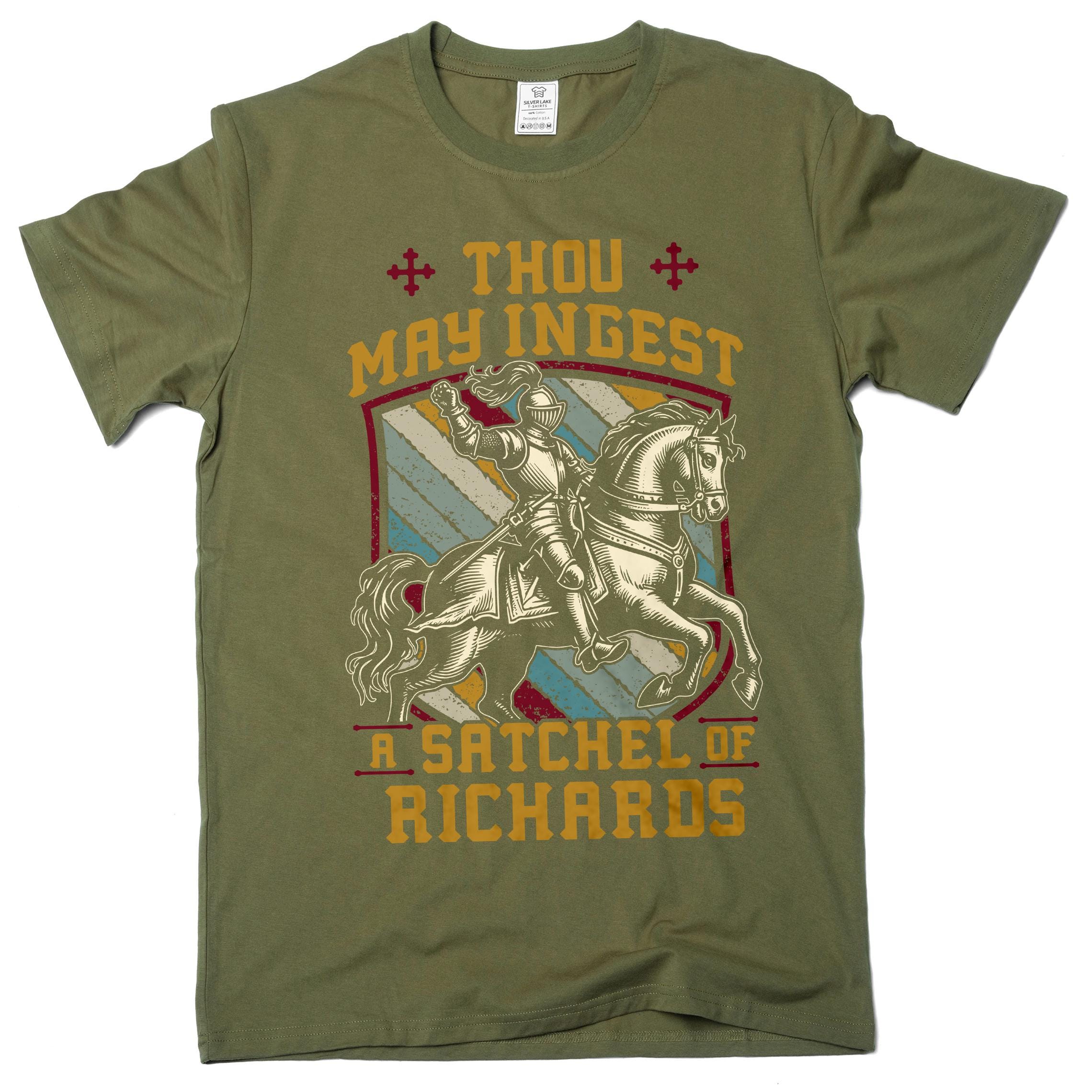 Men's Funny Adult Humor Satchel of Richards T-shirt Old English