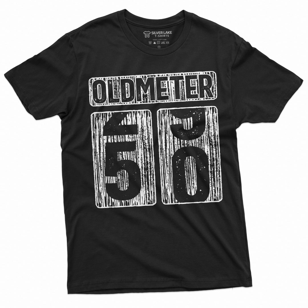 Men's 50th Birthday Celebration Anniversary T-shirt Funny Tee Odometer ...