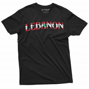 Mannen Libanon-T-shirt Libanon vlag wapenschild land natie T-shirt Libanees Libanees onafhankelijkheidsdag T-shirt