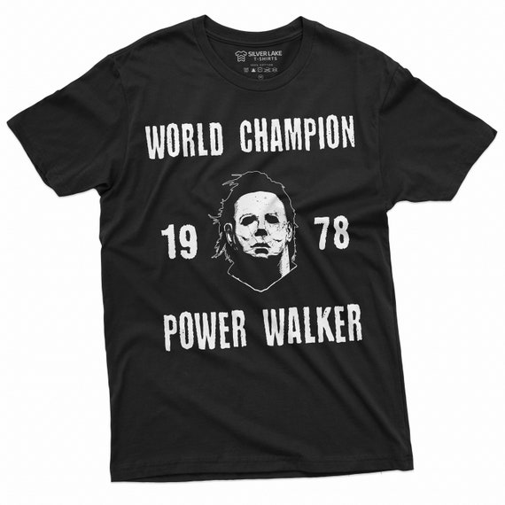 Mike Myers Halloween T-shirt Mens Michael Myers TeeShirt Champion Power Walker Tee