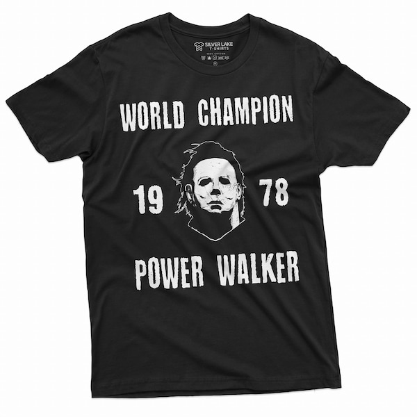 Mike Myers Halloween T-shirt Mens Michael Myers TeeShirt Champion Power Walker Tee