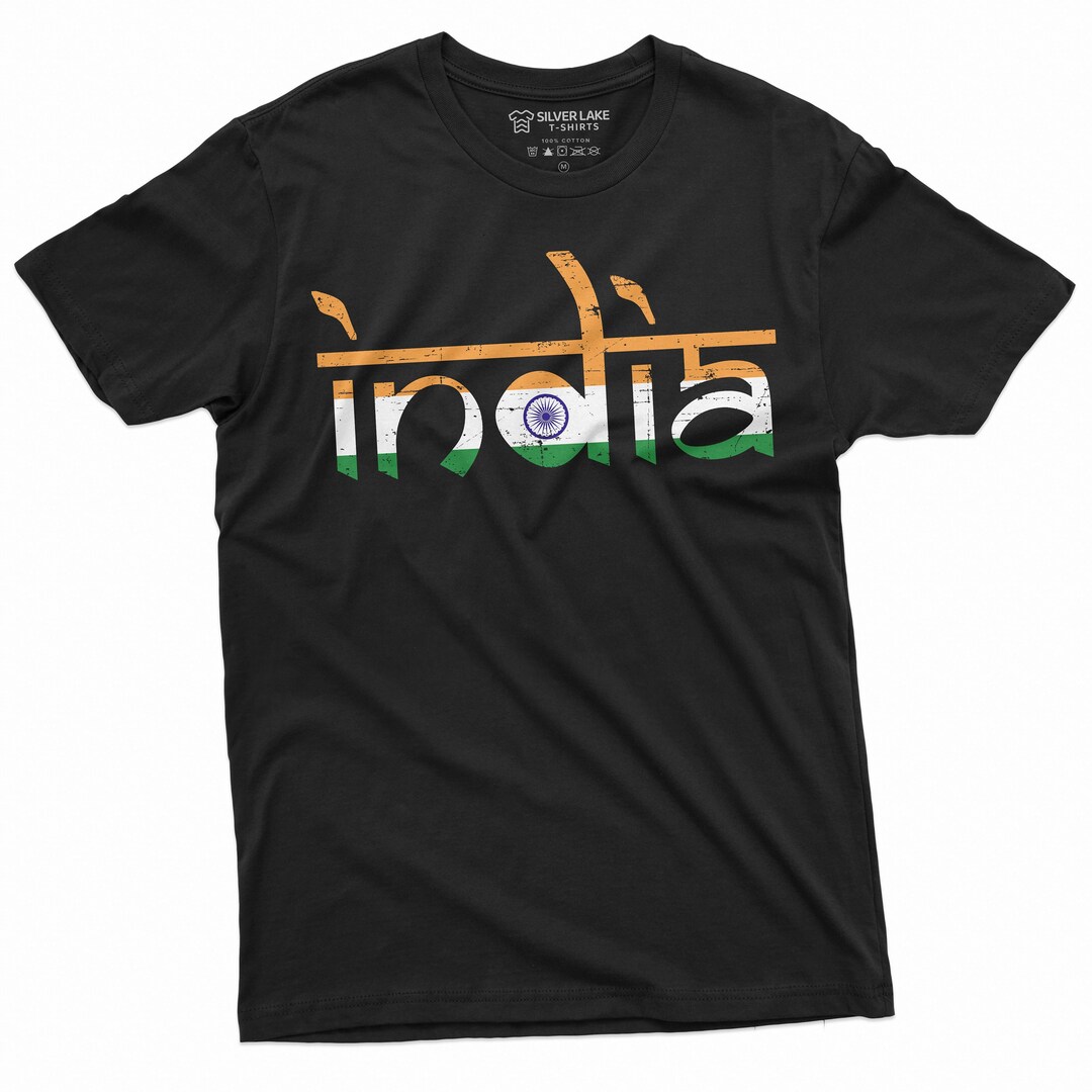 Buy India T-shirt Bhārat Gaṇarājya Men's Tee Shirt Indian Flag Coat