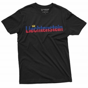 Camiseta de Liechtenstein para hombre, camiseta con escudo de armas de la bandera del Principado de Liechtenstein, camiseta de Fürstentum Liechtenstein