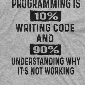 Men's Funny Programmer T-shirt Programming Code Coding Tee Shirt Gift ...