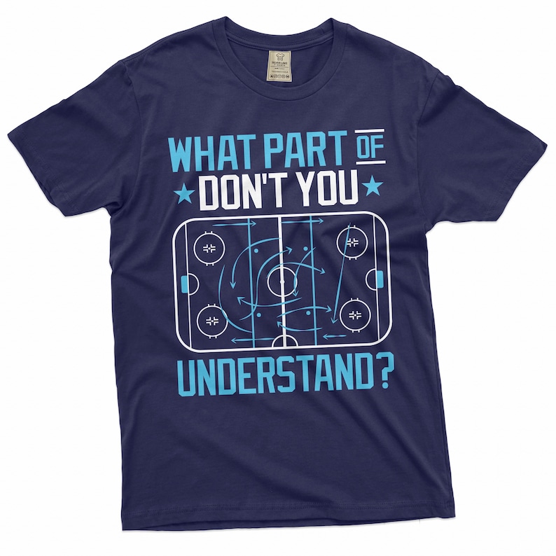 Men's Funny Ice Hockey T-shirt Sports Icehockey Tee Shirt Funny Gift ...