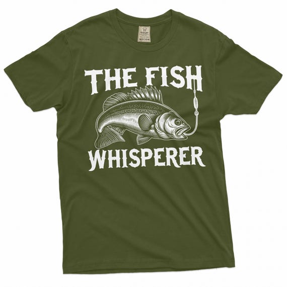 Men's Fishing T-shirt Funny Fishing Whisperer Grandpa Dad Husband
