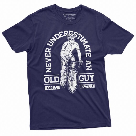 Buy Men s Bicycle Bike T shirt Old Guy on Bicycle Papa Dad Grandpa