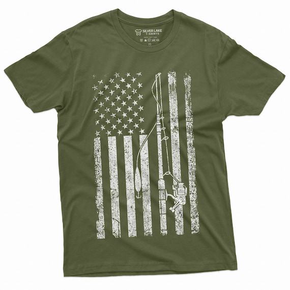 Patriotic Fishing T-Shirt American Usa Flag Fishing Pole Patriotic Fishing T-Shirt American Usa Flag Fishing Pole