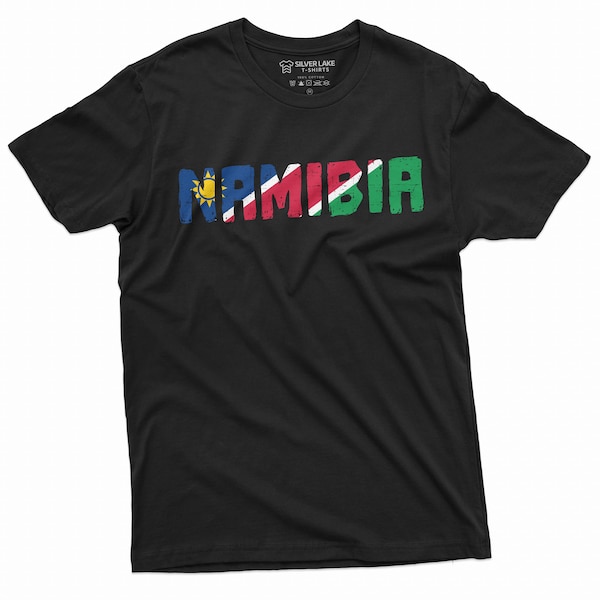 Men's Namibia T-shirt Namibian Flag Coat of Arms Nation Country Independence day Womens Mens Unisex Tee Shirt