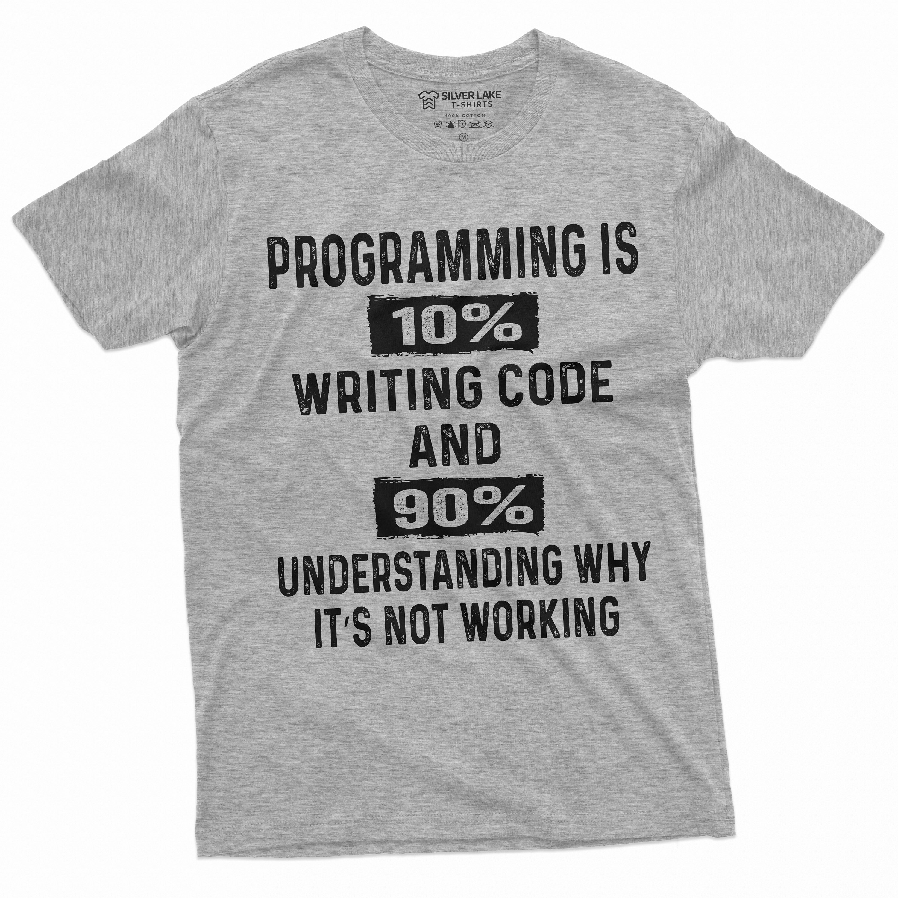 Men's Funny Programmer T-shirt Programming Code Coding Tee Shirt Gift ...
