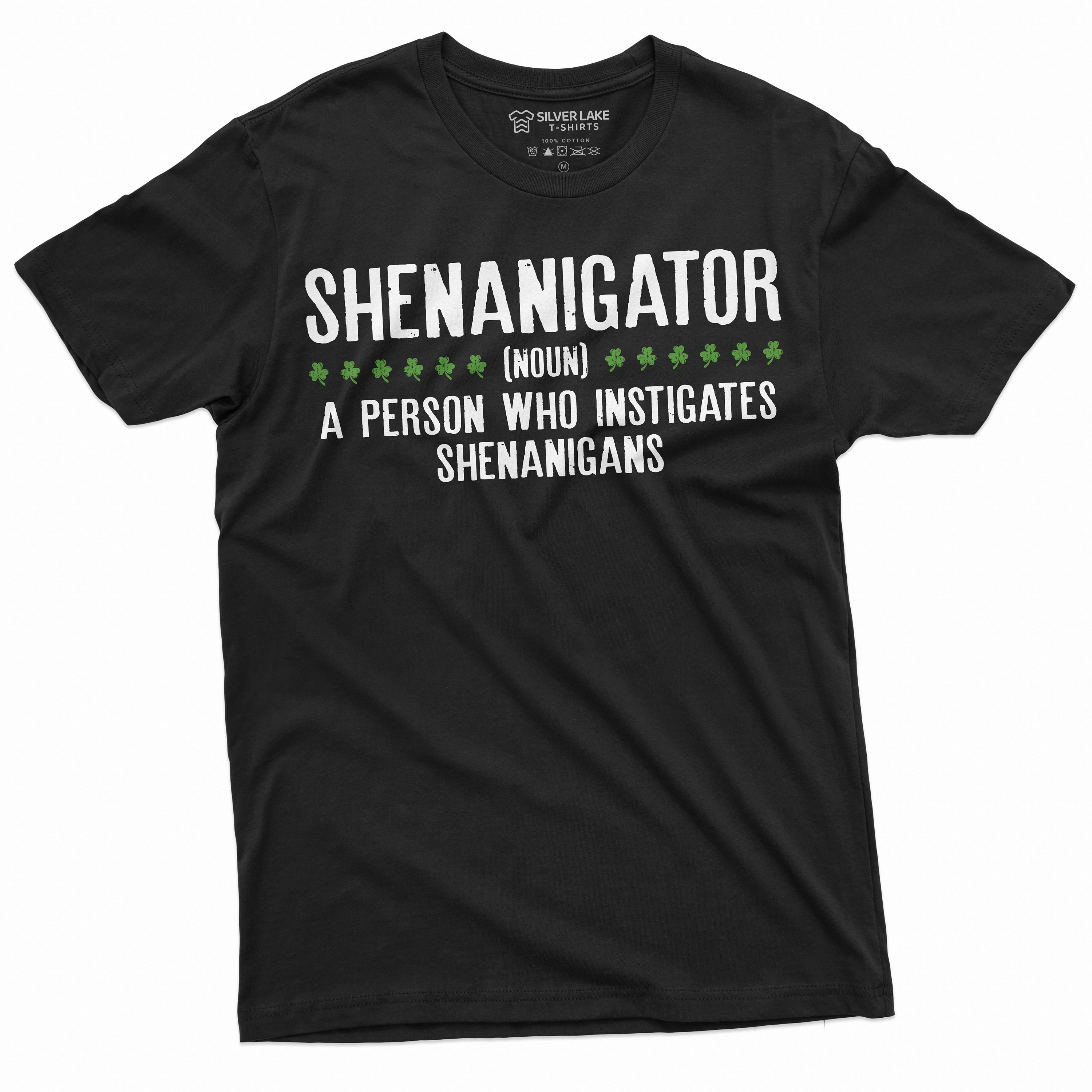 Men's Shenanigator T-shirt St Patricks day Shenanigans Tee shirt Saint Paddys Holiday irish Tee Shirt
