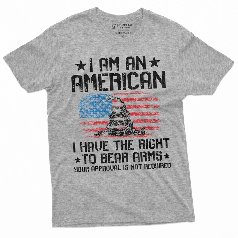 Camiseta patriótica de la Segunda Enmienda para hombre, derecho a portar armas, Constitución del 4 de julio, camiseta, camiseta con la bandera estadounidense de EE. UU., camiseta de regalo. imagen 3