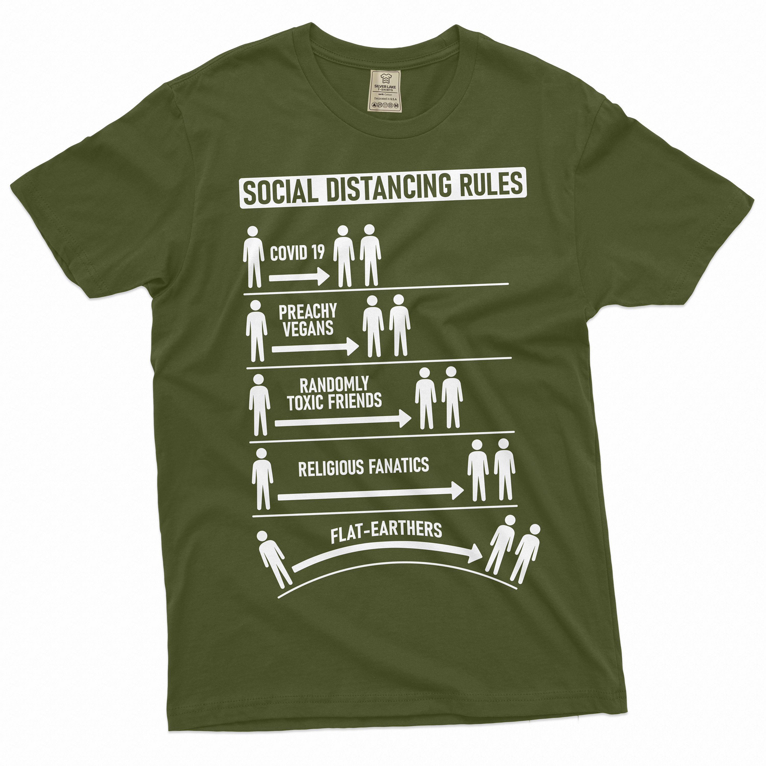Men's Social Distancing Rules Funny T-shirt Humorous Gift Funny Tee ...