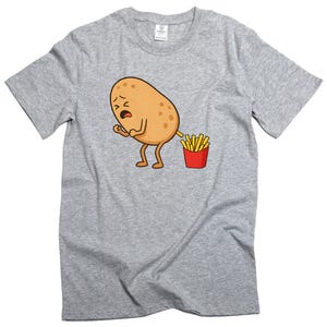 Herren Lustige Bratkartoffel T-Shirt wie man Kartoffel Pommes Feinschmecker humorvoll macht