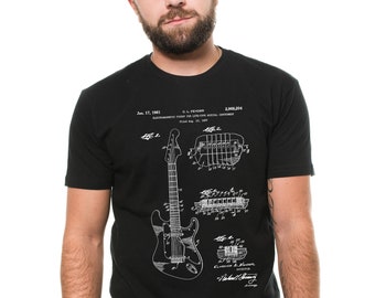 Maglietta Per Musicista Con Brevetto Chitarra 1955 – Idea Regalo Originale Per Chitarristi E Compleanni