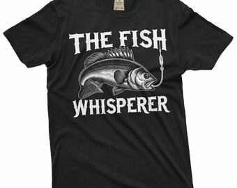 Men's Fishing T-shirt Funny Fishing Whisperer Grandpa Dad Husband