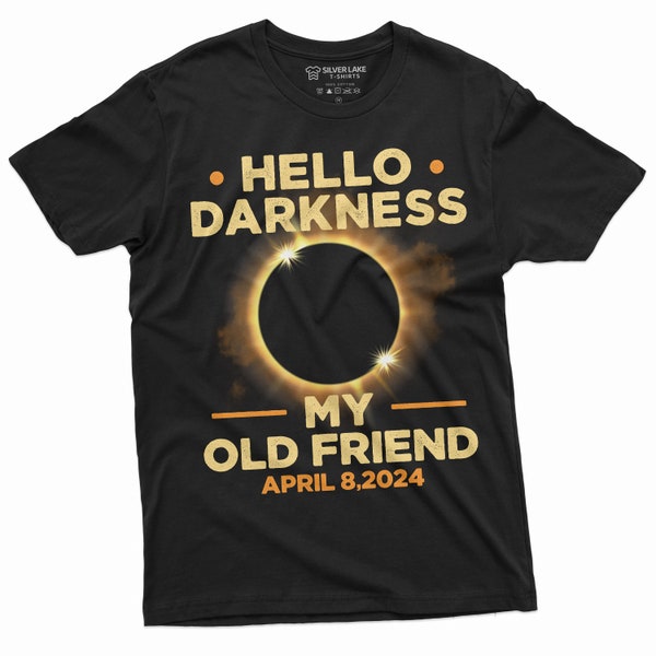 Total solar eclipse of 2024 T-shirt Hello Darkness once Twice in a lifetime event astronomy moon sun April 8th tee