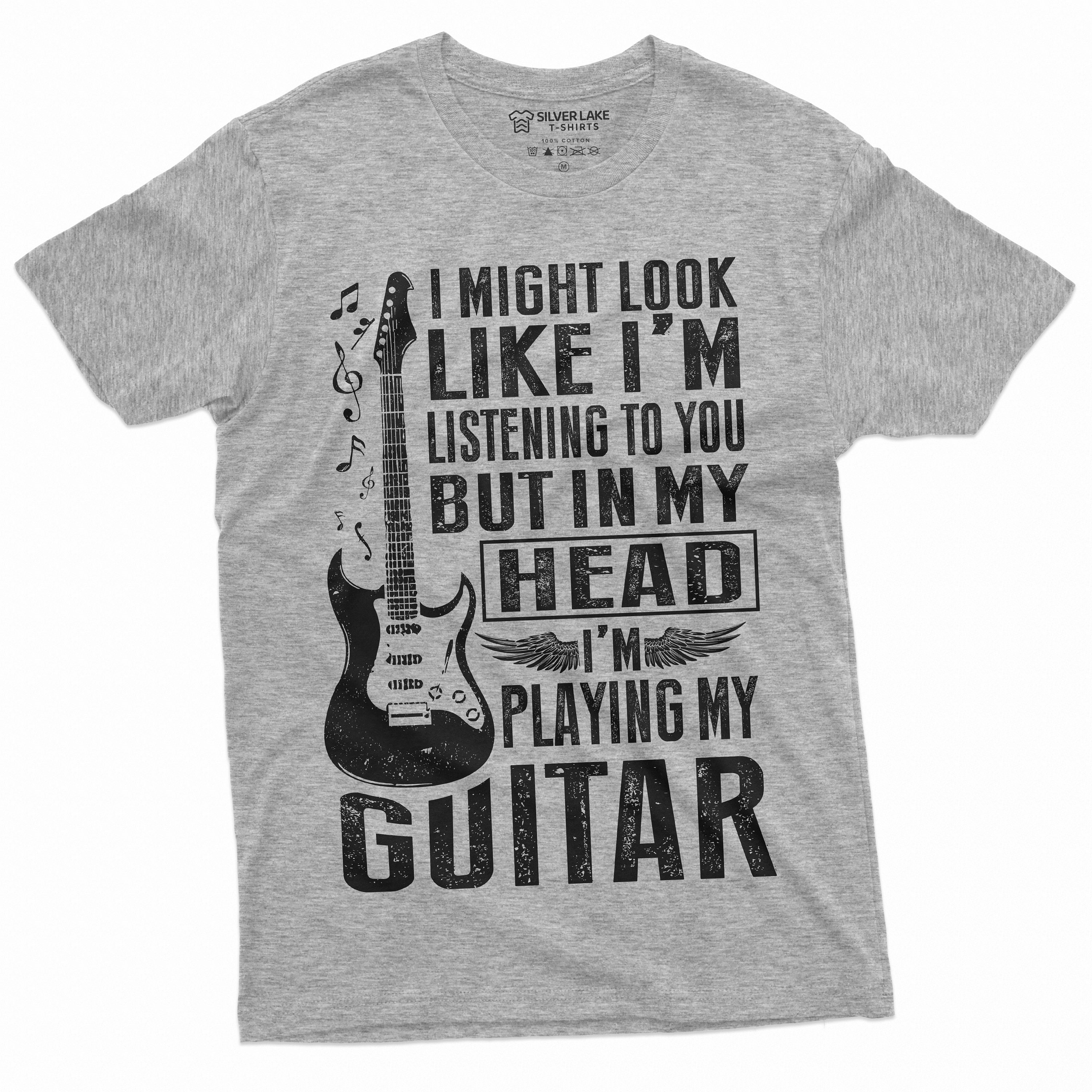 Mens Funny Music Musician Guitarist Tshirt in My Head I Am Etsy