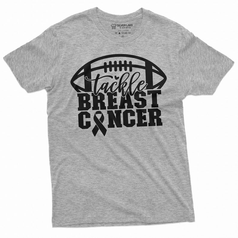 Tackle Breast Cancer T-shirt Womens Mens Unisex Awareness Tee Shirt Fight Cancer Sports Tee Shirt Awareness day Tee image 3
