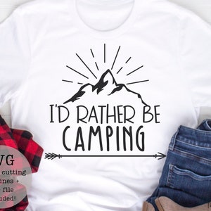 Prefiero estar acampando SVG PNG / descargas digitales / ventas / camping svg / camping png / cricut / camping life / senderismo / descarga instantánea