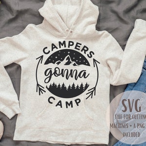 Campistas que van al campamento SVG PNG / descarga digital / cricut / sublimación / campamento / cortar archivos