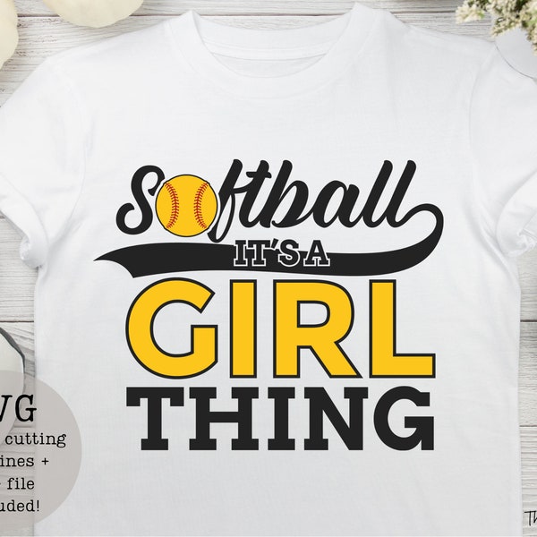 Softball it's a girl thing SVG PNG /softball life/softball team/softball downloads/digital downloads/digital sale/cricut
