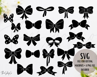 Bow Bundle SVG PNG/cricut/Bows/digital downloads/silhouette/cut files
