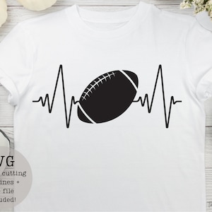 Heartbeat Foodtball SVG PNG/football download/digital download/svg football/instant download/sale